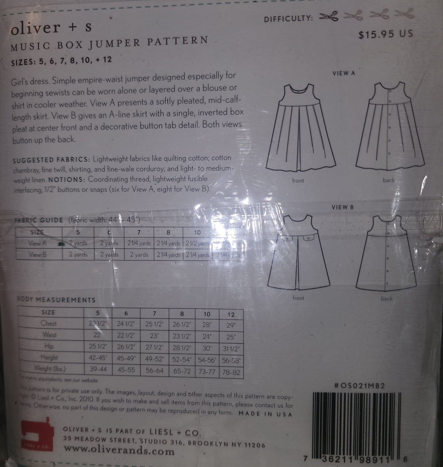 Music Box Jumper Pattern by Oliver + S