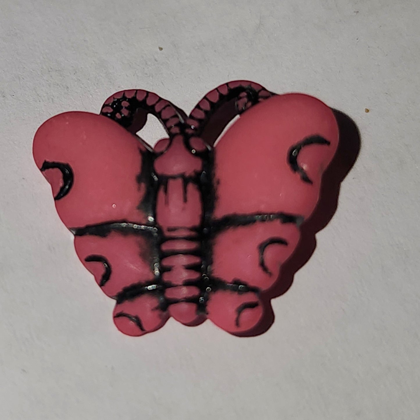 Butterfly button lollypink 2cm wide