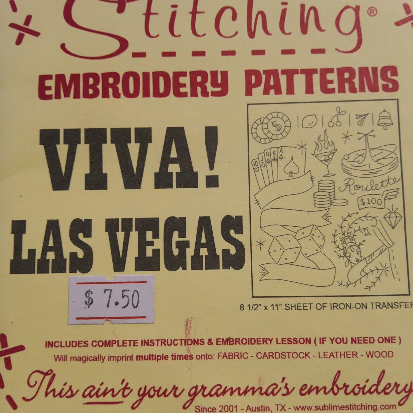 Viva! Las Vegas embroidery patterns by Sublime Stitching *
