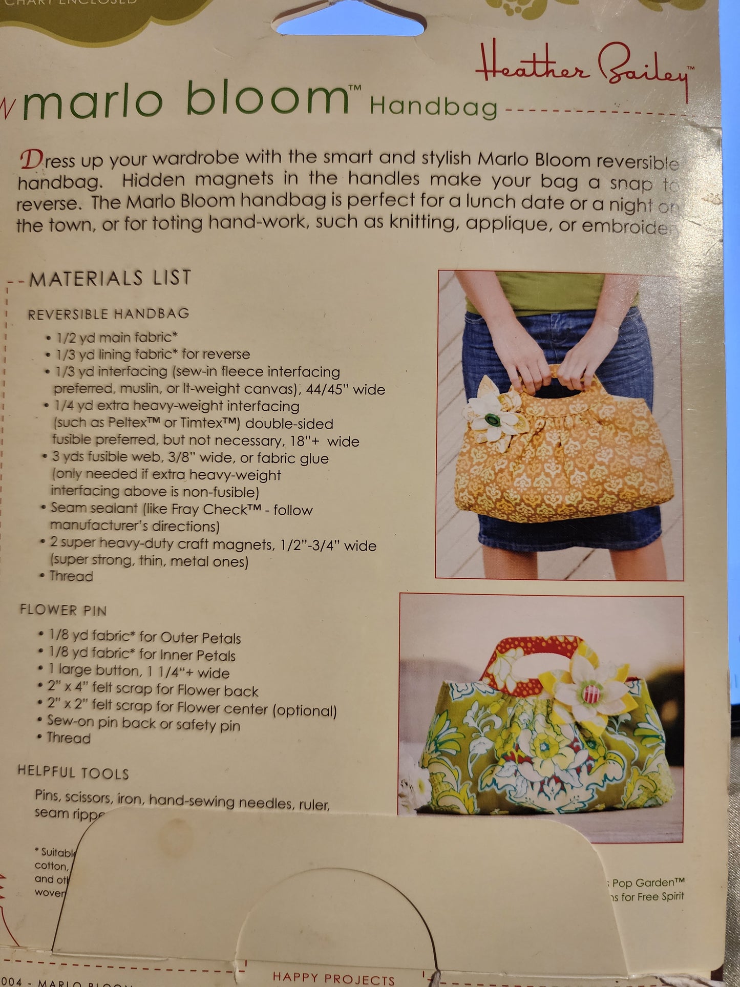 Marlo Bloom Handbag Pattern by Heather Bailey *