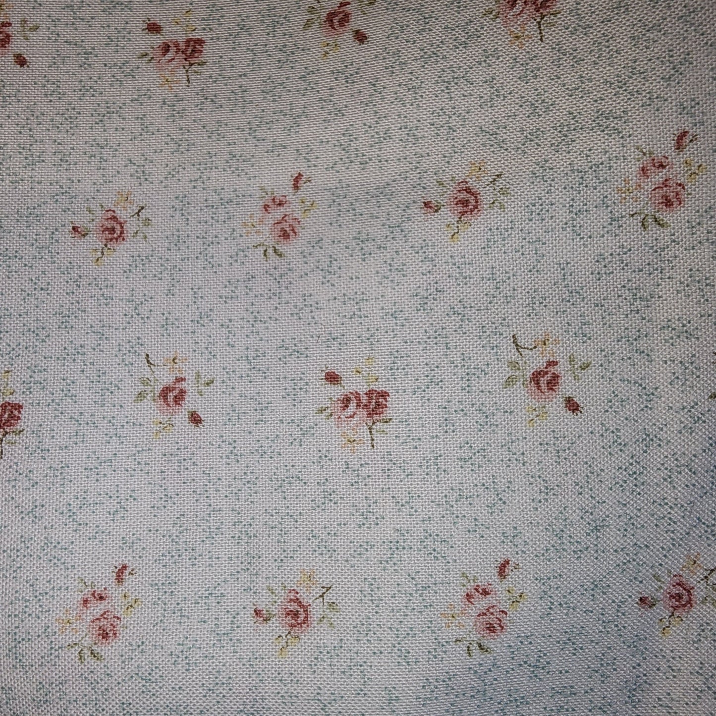 Mary Rose Collection - MR1060R-17B Tiny rose on blue fern
