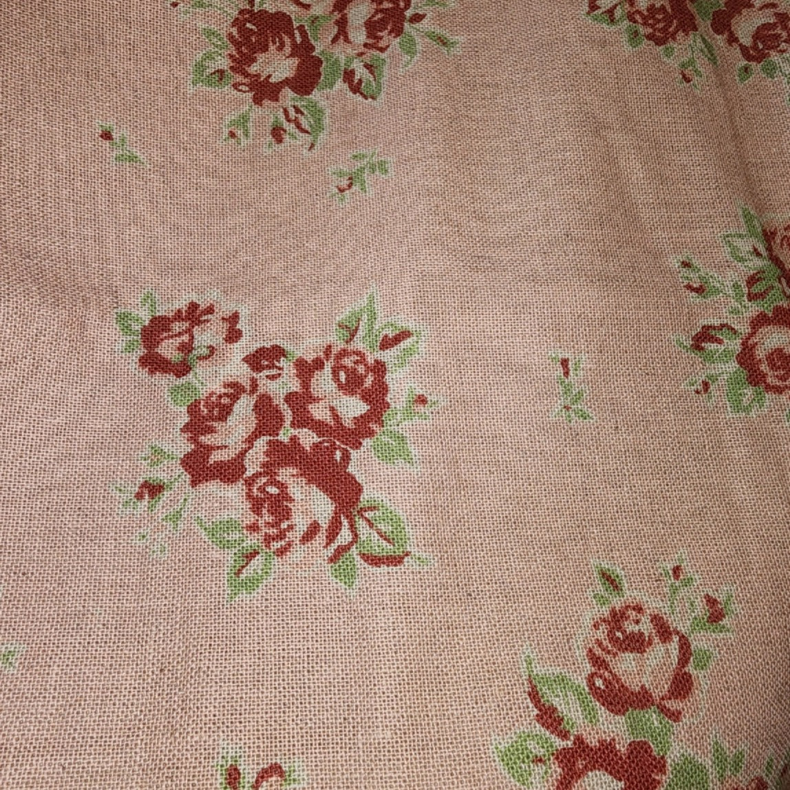 Kokka Trèfle Linen pink floral linen (TREFLE)