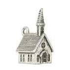 Metal church charm