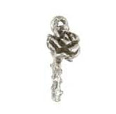 Metal rose on a stem charm