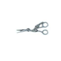 Scissors Stork (embroidery) charm