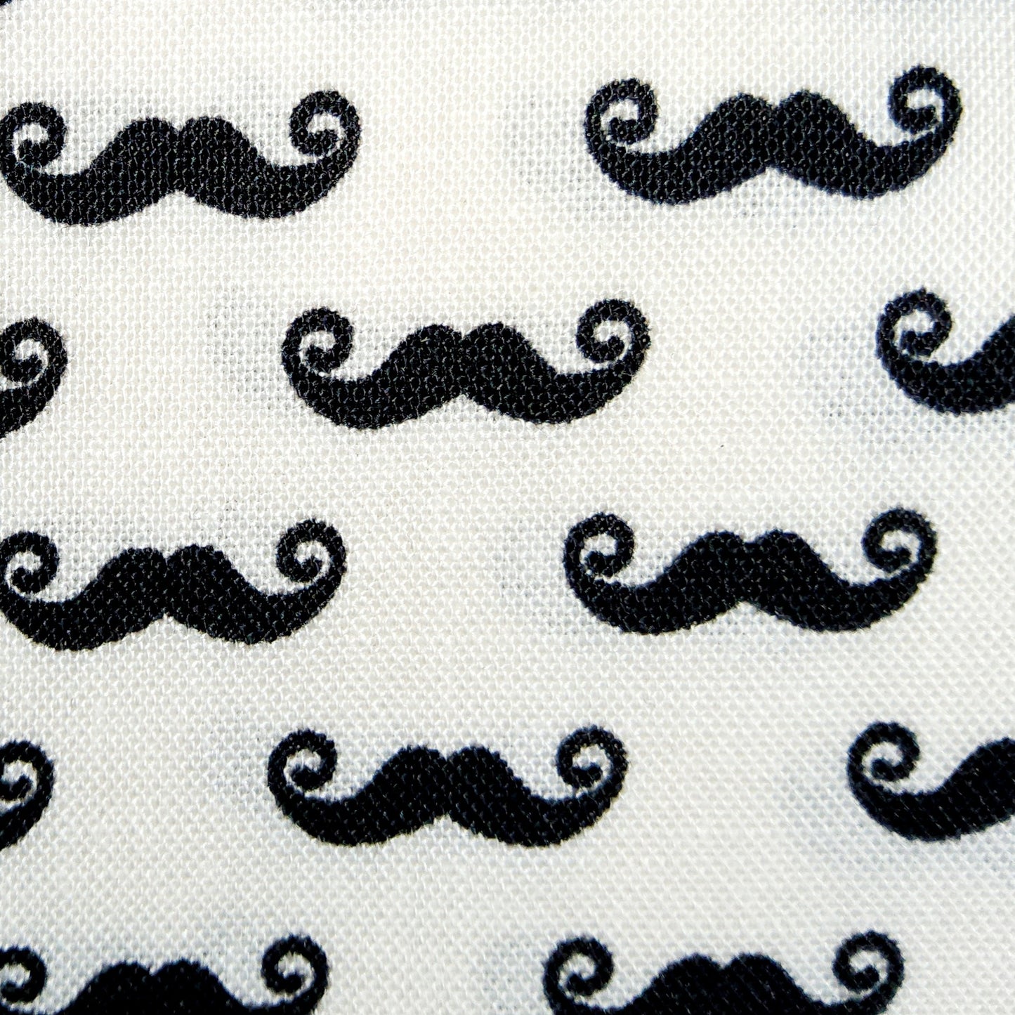 Riley Blake Geekly Chic Small Mustache Black Cream C528-04