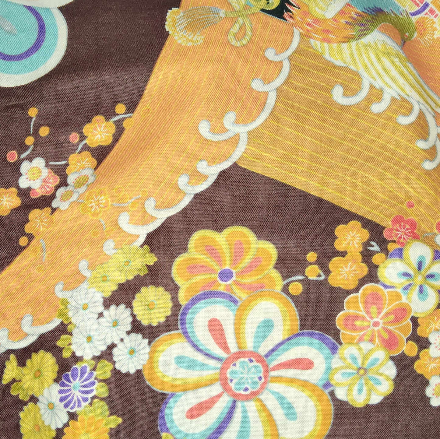YUGYOKU for Kokka Fabrics retro floral pheonix *