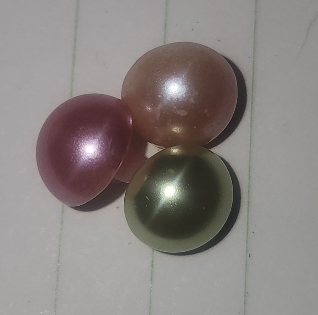 Dome button frosted rose pink 10mm (shank back)