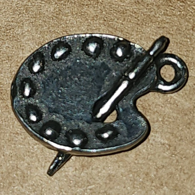 Metal artist palette charm