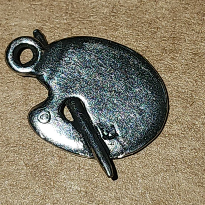 Metal artist palette charm