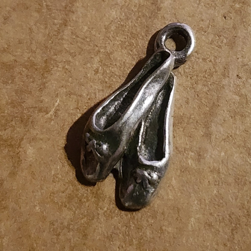 Metal ballet shoes charm