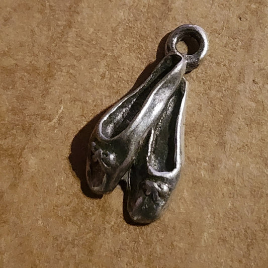 Metal ballet shoes charm