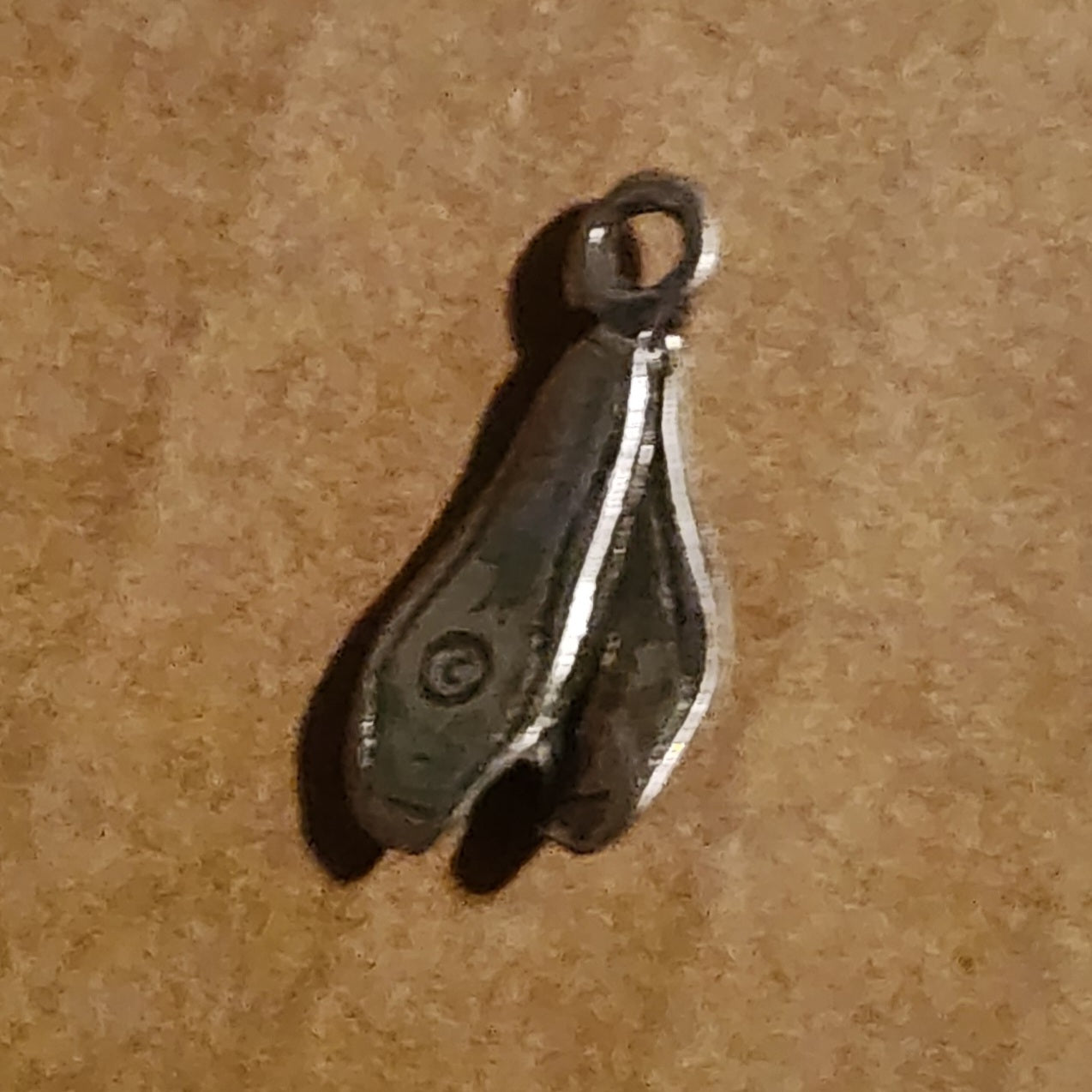 Metal ballet shoes charm