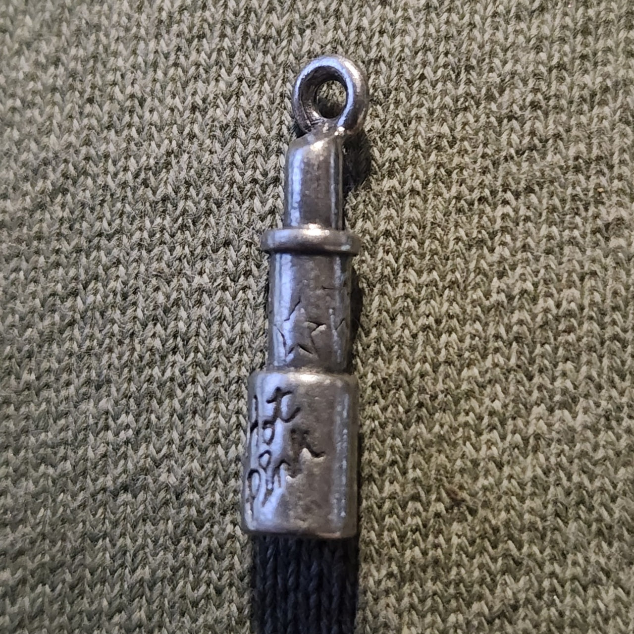 Metal lipstick charm