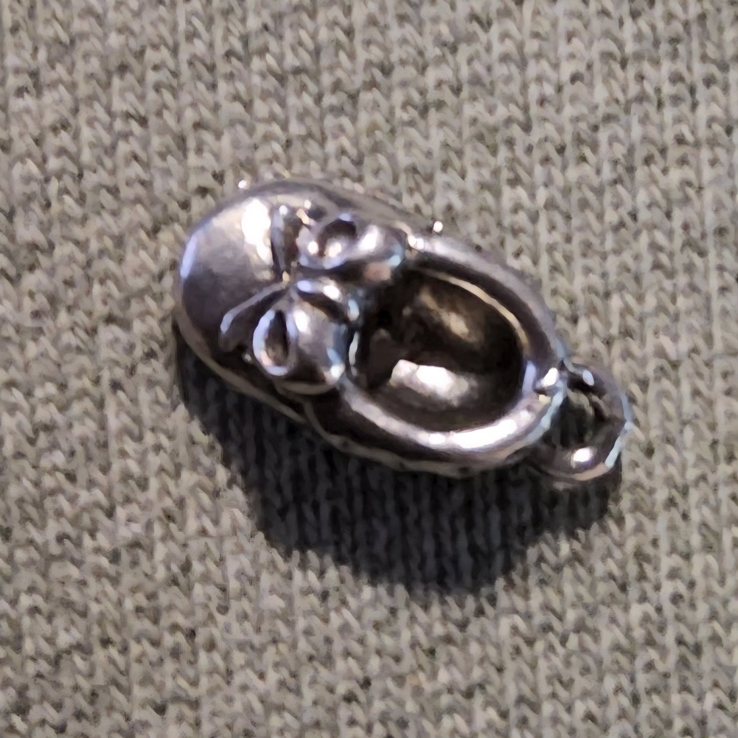 Metal Baby Shoe Charm