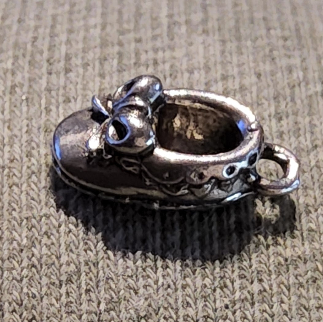 Metal Baby Shoe Charm