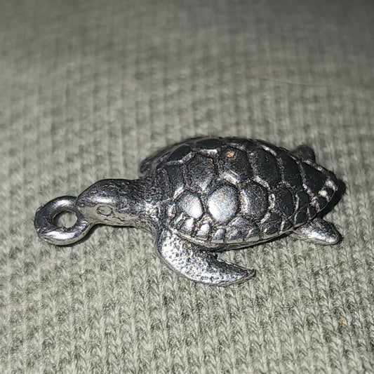 Metal turtle charm