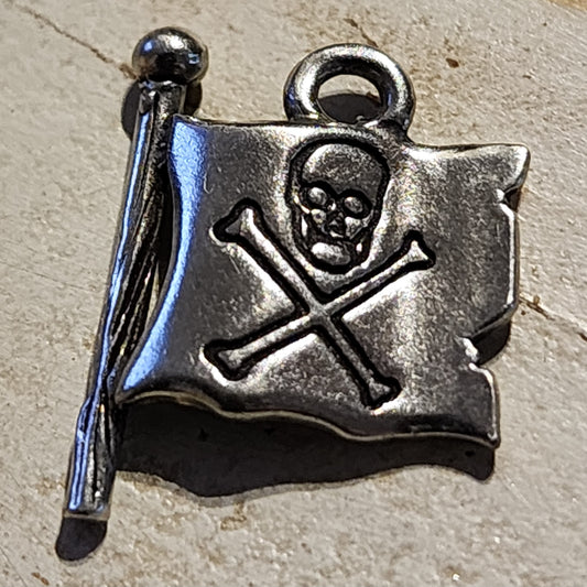 Metal pirate flag charm
