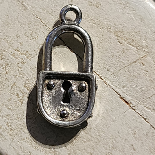 Metal padlock charm