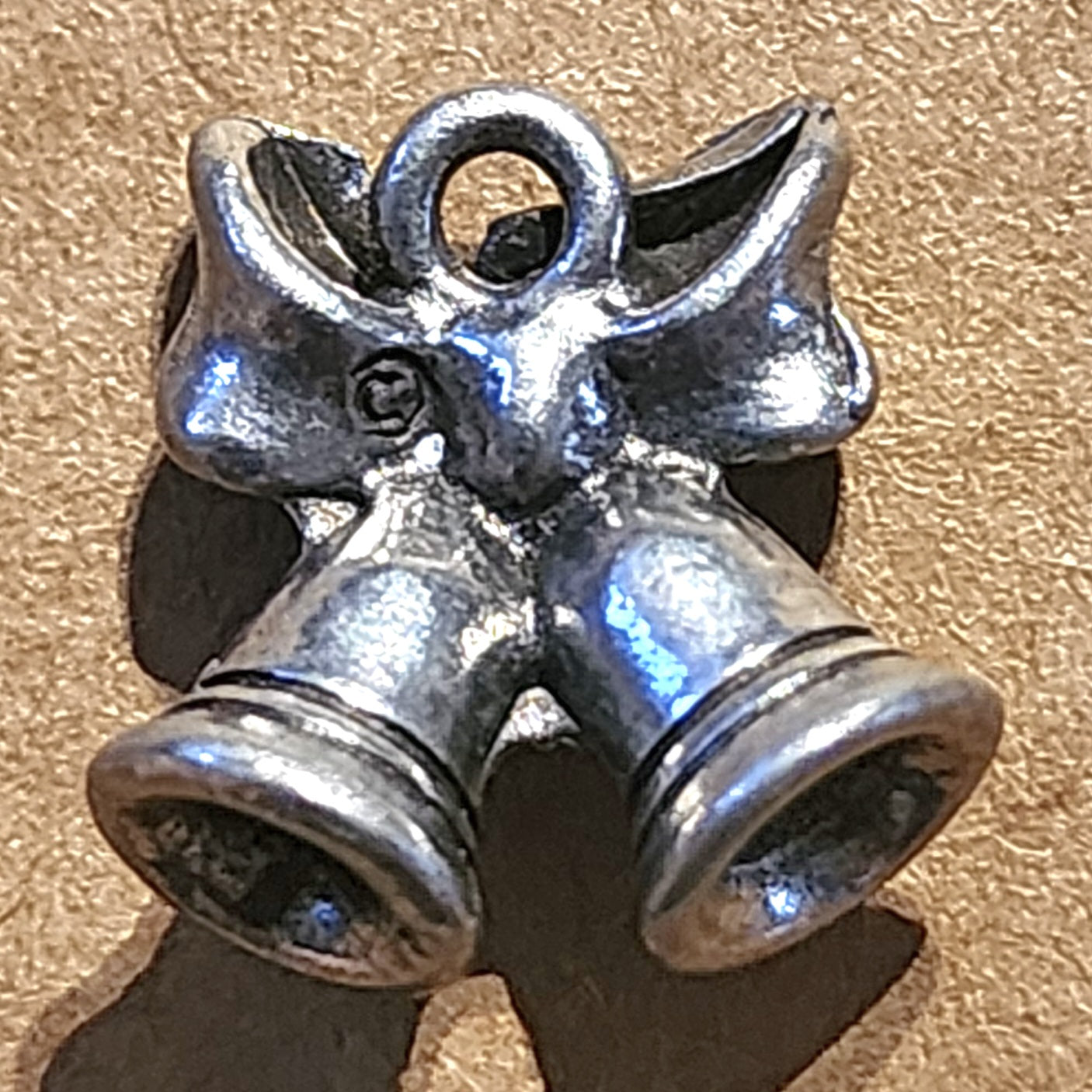 Metal wedding bells charm