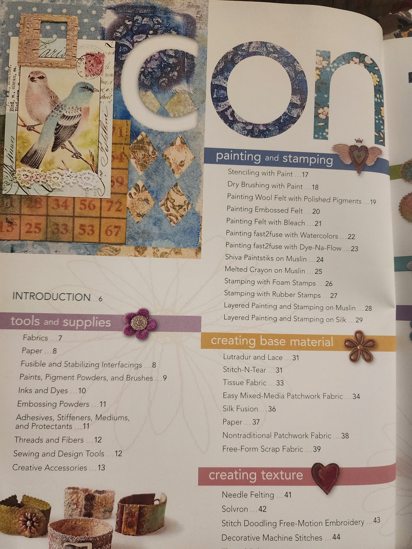 Fabric Art Collage by Rebekah Meier