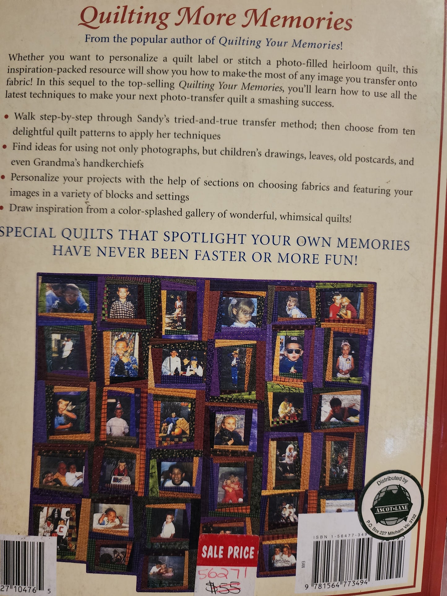 Quilting more Memories by Sandy Bonsib