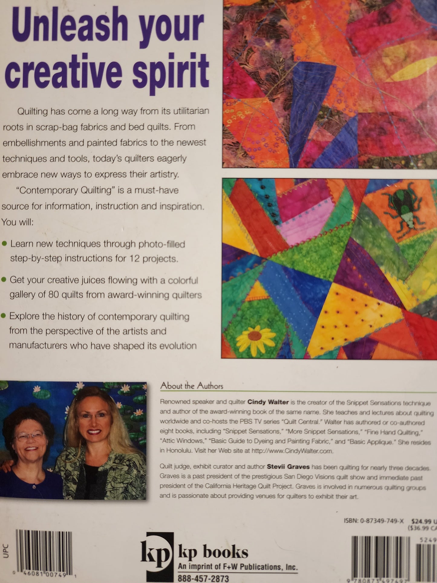 Contemporary Quilting by Cindy Walter and Stevii Graves