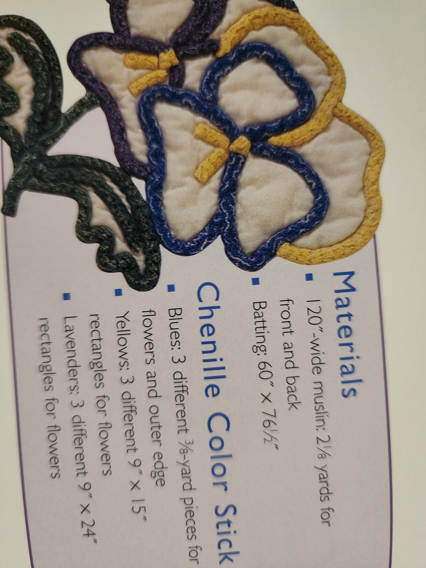 Easy Chenille Applique by Cheryl Malkowski