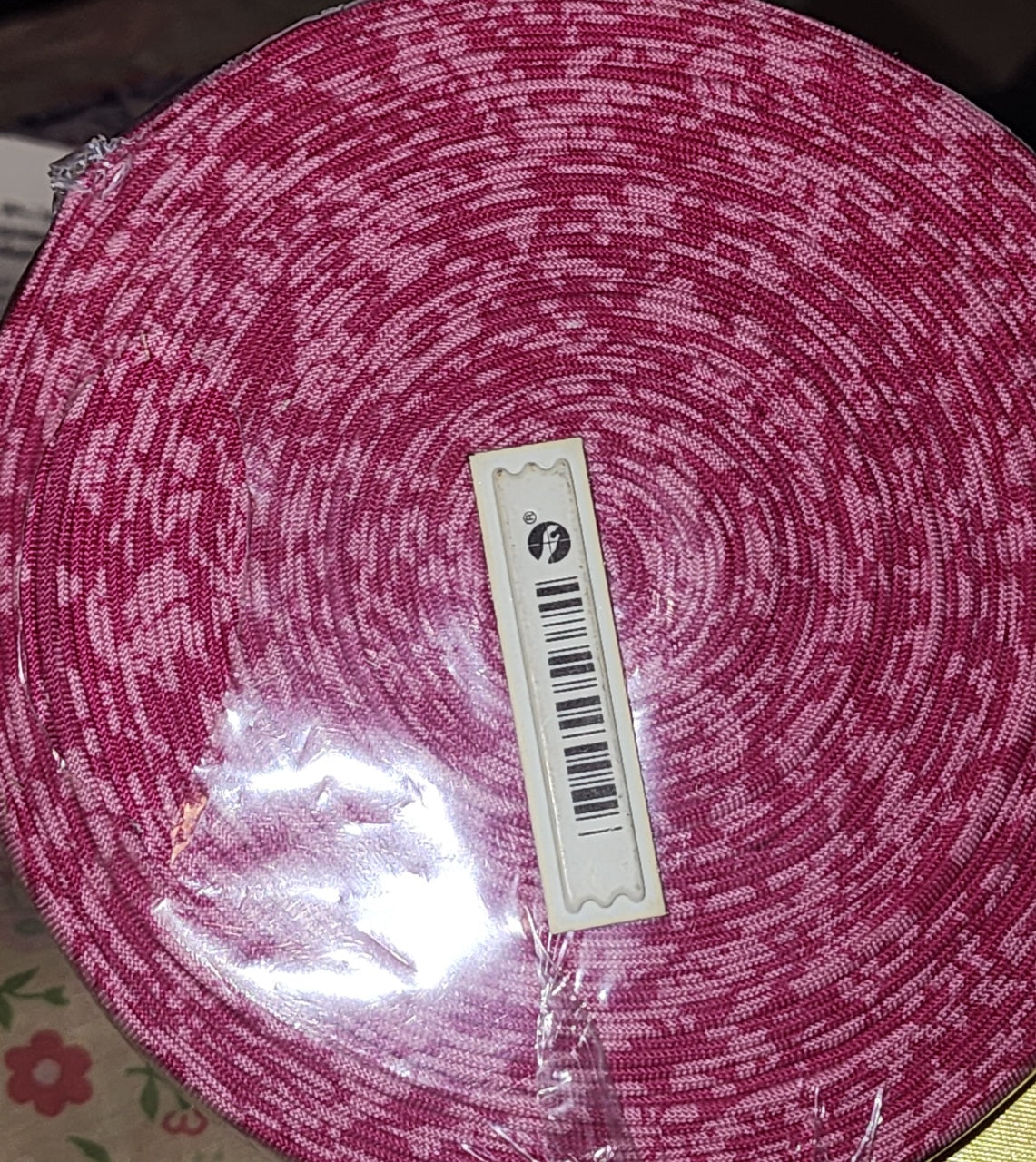 Lollipop bias binding - hot pink floral 12 yard Queen bed size