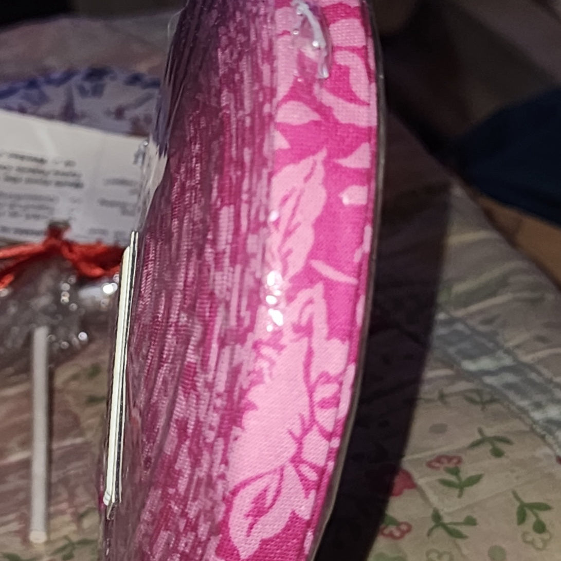 Lollipop bias binding - hot pink floral 12 yard Queen bed size