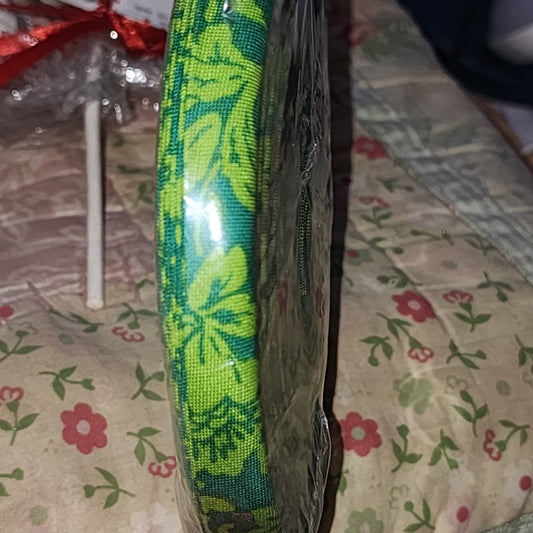 Lollipop bias binding green tonal floral 12 yards Queen size