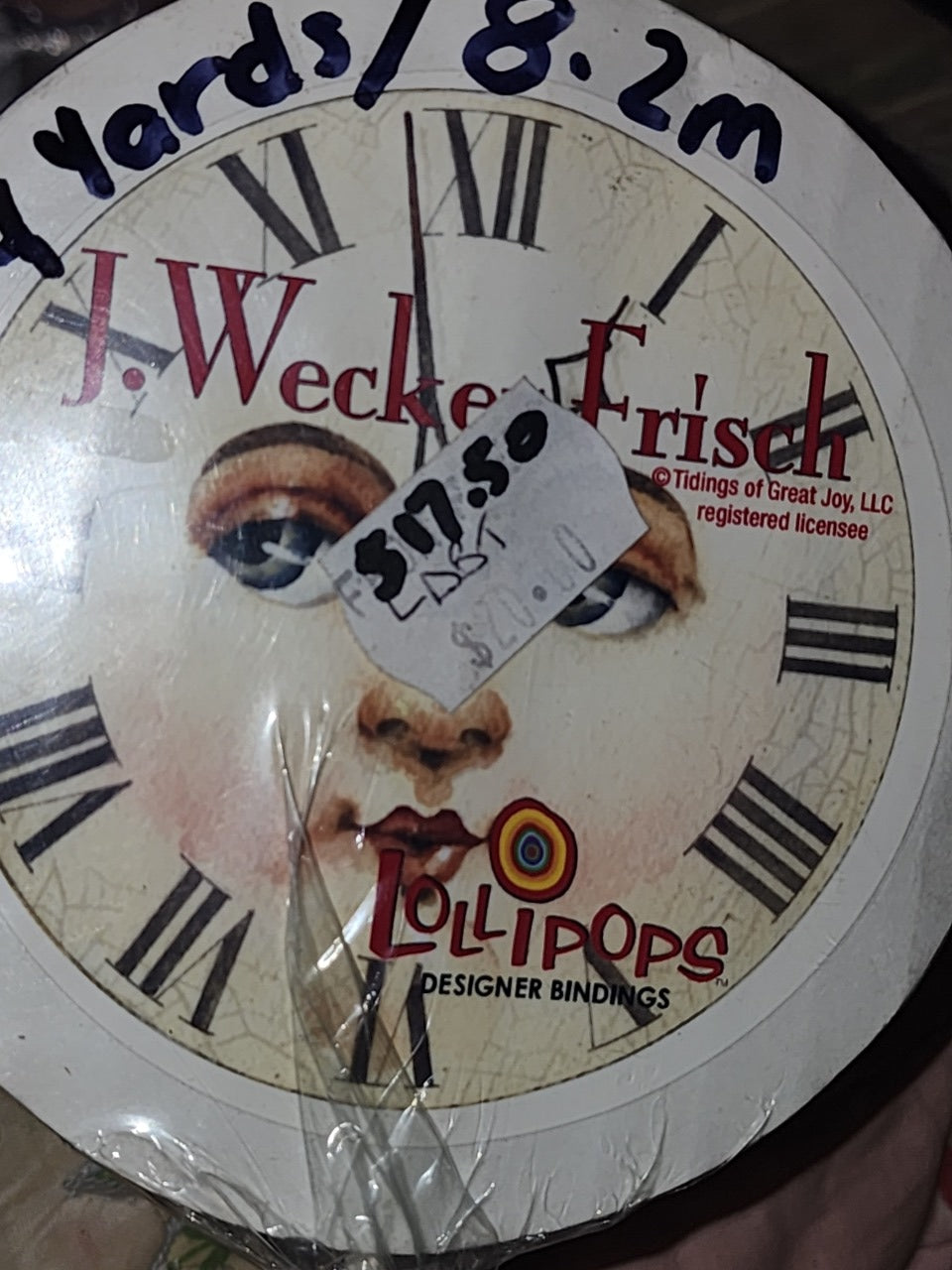 Lollipop bias binding red&white diagonal stripe 9 yards DoubleTwin bed (8.2m)