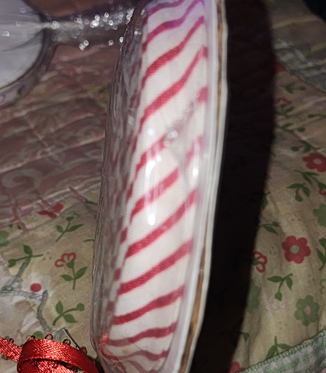 Lollipop bias binding red&white diagonal stripe 9 yards DoubleTwin bed (8.2m)