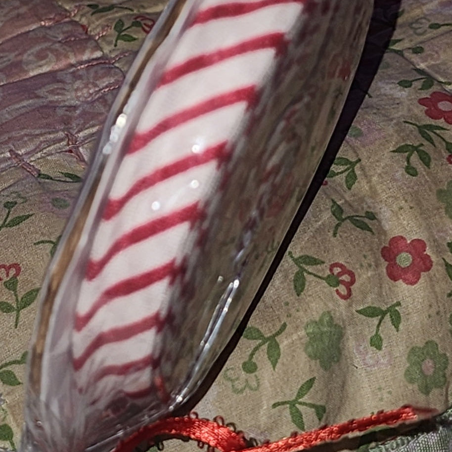 Lollipop bias binding red&white diagonal stripe 9 yards DoubleTwin bed (8.2m)