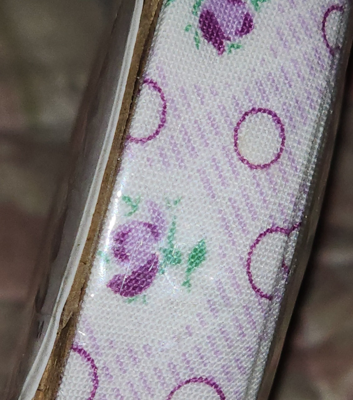 Lollipop bias binding lavender floral 5 yards/4.5m - cot size