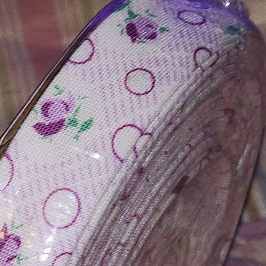 Lollipop bias binding lavender floral 5 yards/4.5m - cot size