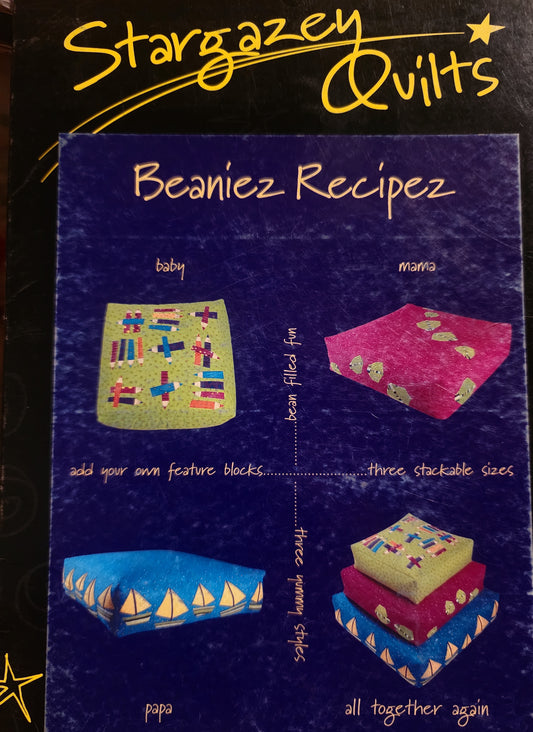 Beaniez Recipez cushion pattern by Stargazey Quilts (Jan Mullen)