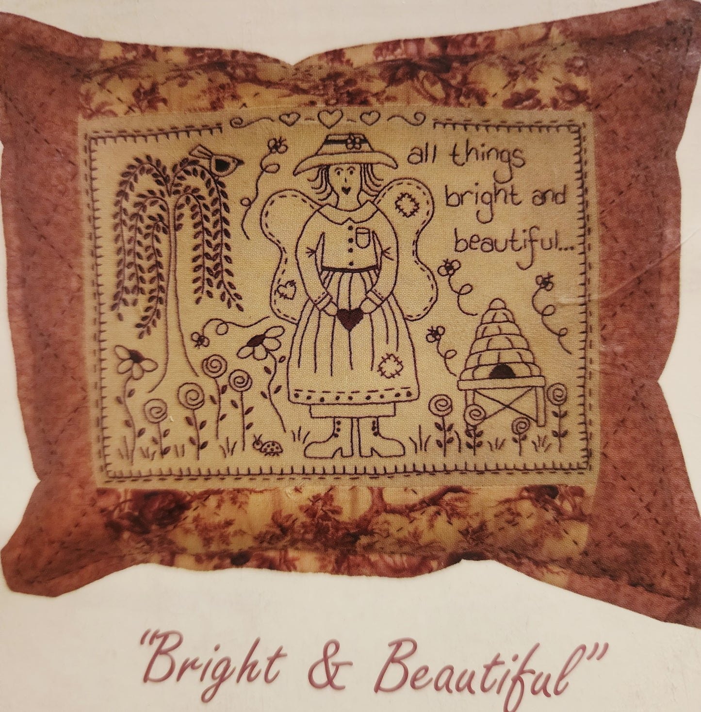 Bright & Beautiful embroidered cushion by The Rivendale Collection (Sally Giblin)