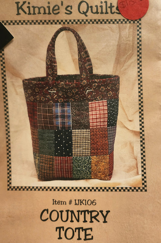 Country Tote Bag pattern by Kimie's Quilts (Item# IJK106)