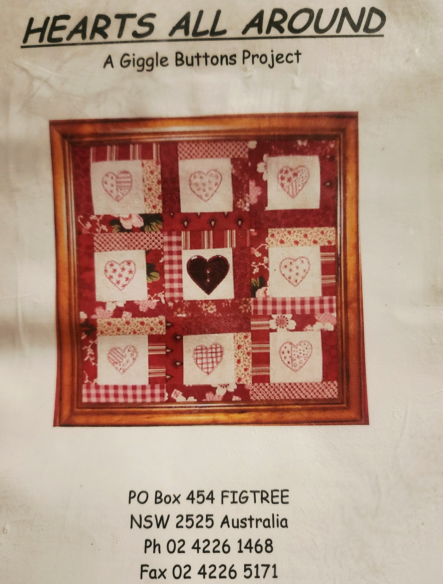 Hearts All Around Kit by Giggle Buttons (includes XL ceramic button)