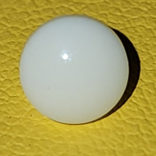 Dome button white 0.5cm (shank back)