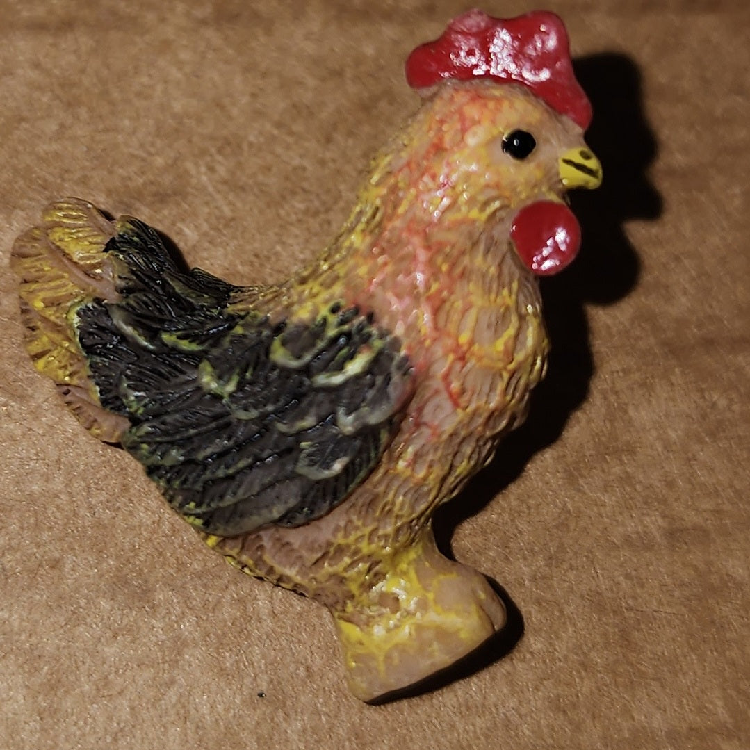Resin Rooster Button 2cm high