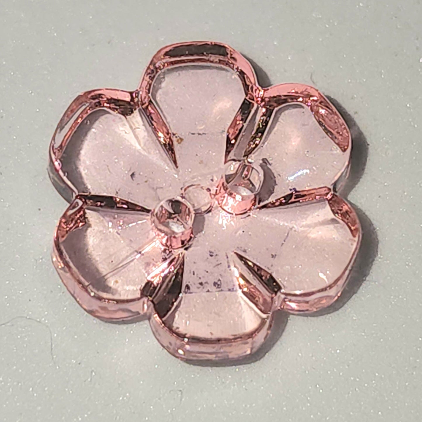 Clear Flower Button light pink 1.5cm