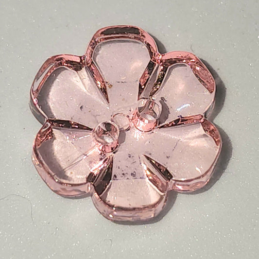 Clear Flower Button light pink 1.5cm