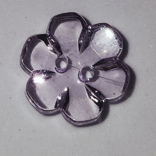 Clear Flower Button light mauve 1.5cm