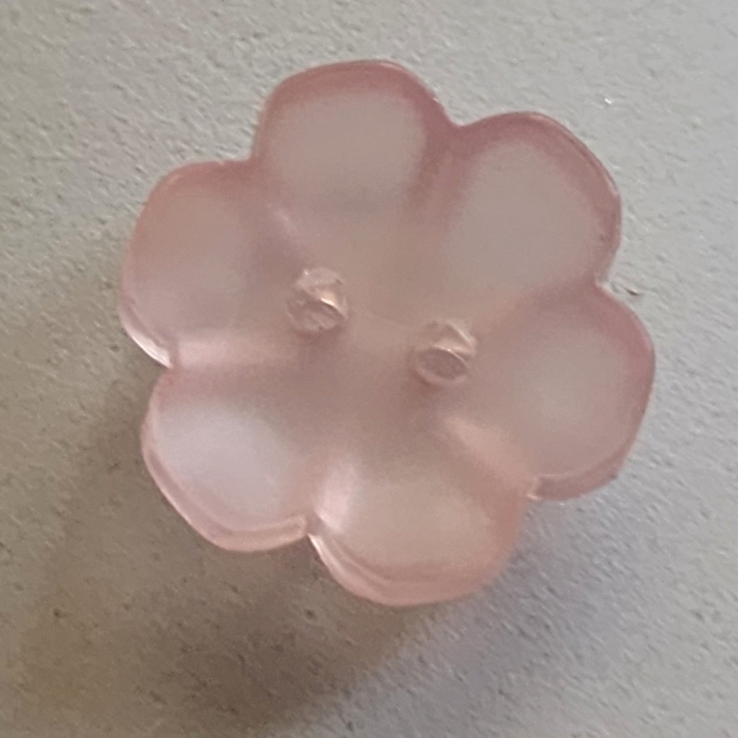 Frosted flower button light pink 1.5cm