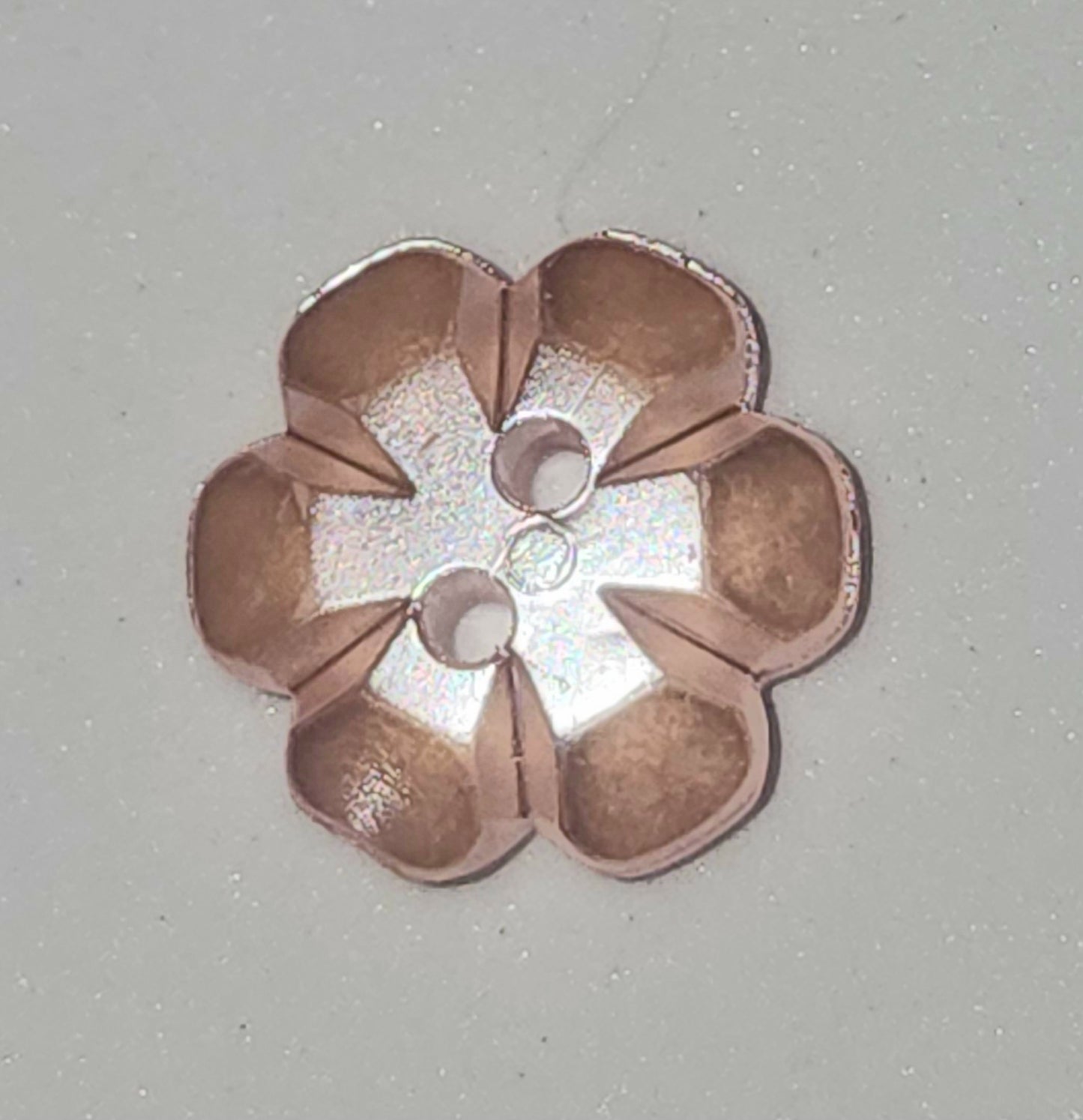 Frosted flower button light pink 1.5cm