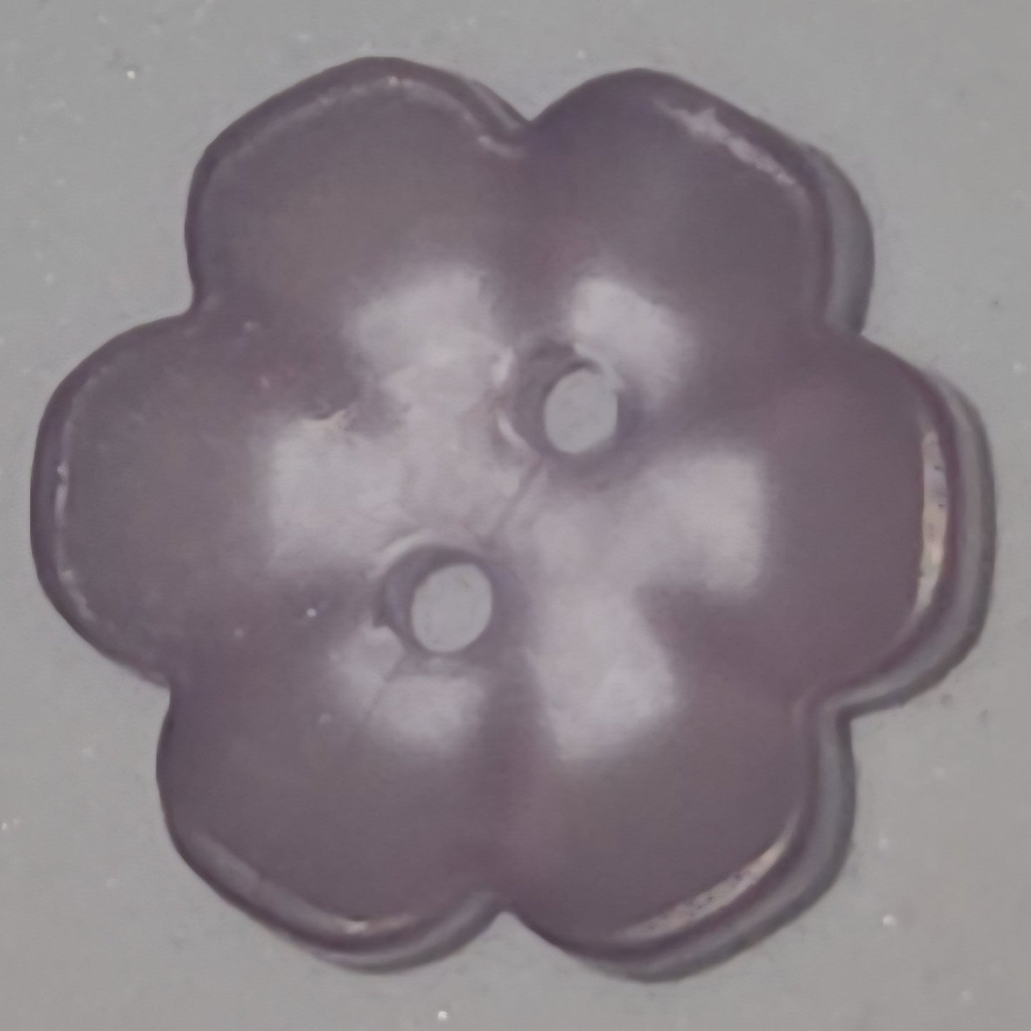 Frosted flower button lavender 1.5cm
