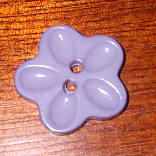 Flower button recessed petals lavender 1.7cm