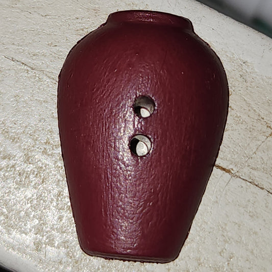 Resin vase button burgundy 26mm high